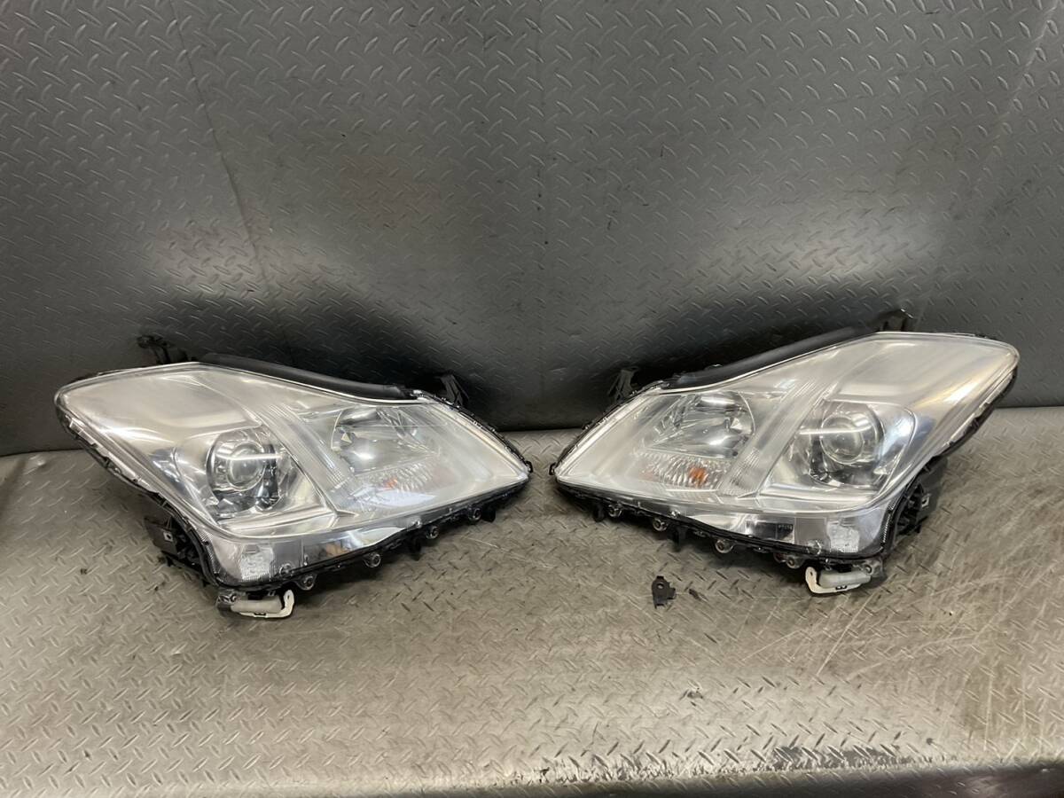 W34★　トヨタ クラウン GRS200　ヘッドライト左右セット　HID　スタンレー 30-341　取り付け破損、内側クスミ有　点灯確認済み　★