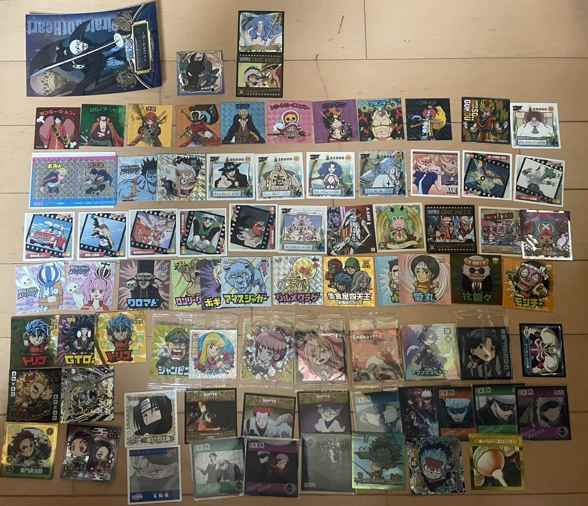 ワンピース ドラゴンボール 遊戯王　ハンターハンター　こち亀　他　シール　大量
