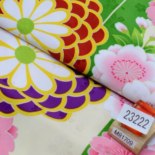  кимоно hakama комплект Junior для . исправление 135cm~143cm желтый зеленый цвет цветочный принт hakama модификация возможность церемония окончания . пожалуйста новый товар ( АО ) дешево рисовое поле магазин NO23222-02