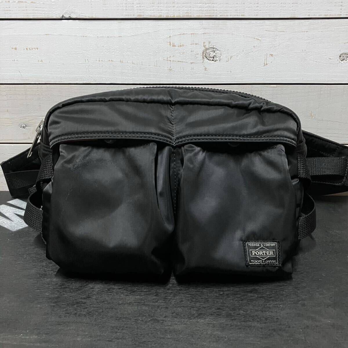 PORTER STUSSY WAIST SHOULDER BAG TANKER BLACK 吉田カバン PORTER STUSSY WAIST SHOULDER BAG TANKER BLACK 吉田カバン