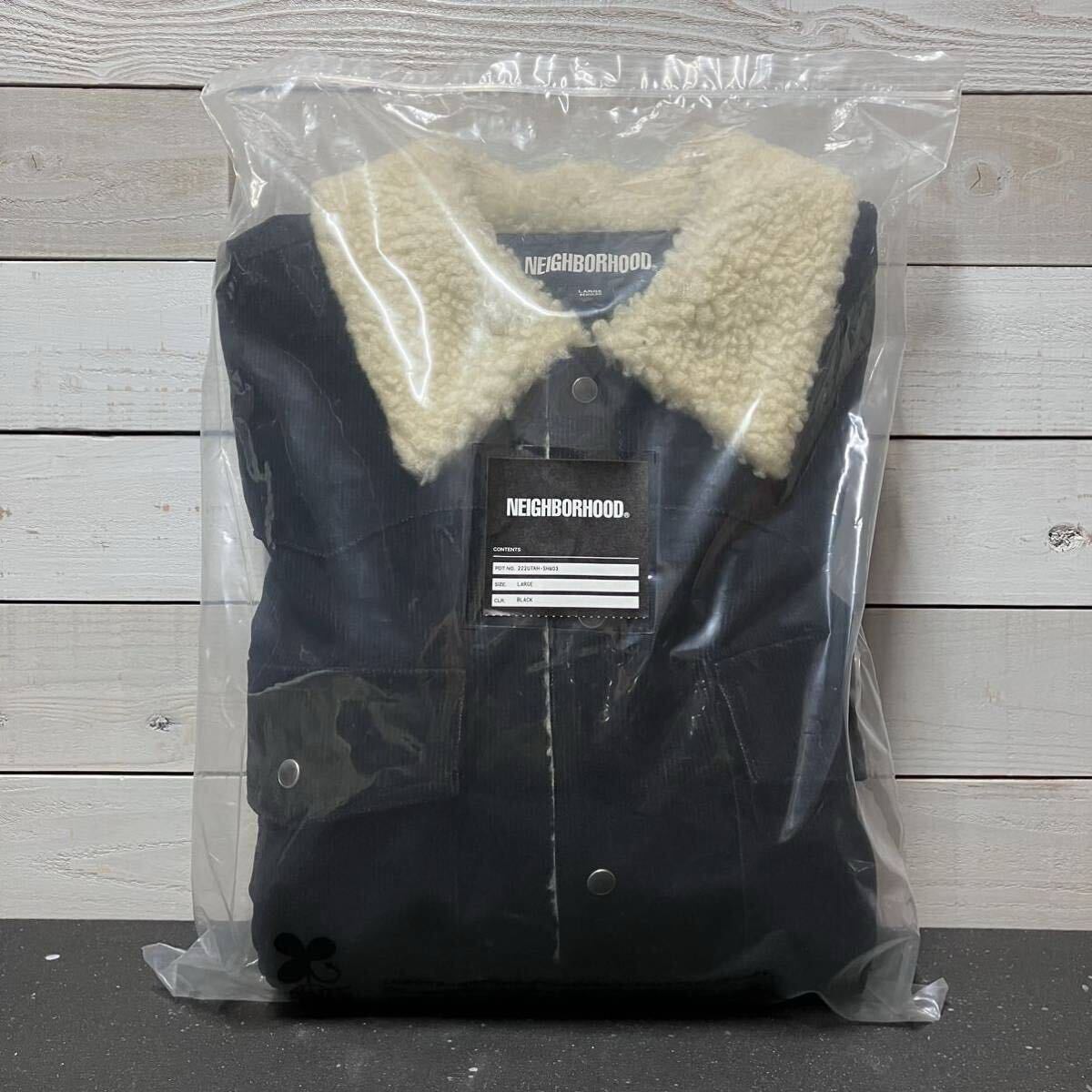 SIZE L NEIGHBORHOOD CORDUROY WESTERN BOA COAT BLACK SIZE L NEIGHBORHOOD CORDUROY WESTERN BOA COAT BLACK