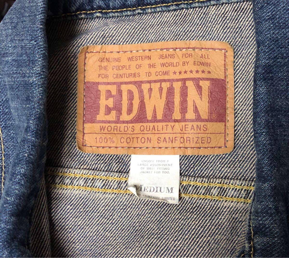 EDWIN デニムベスト Mサイズ ダークブルーUSED 古着 エドウィン EDWIN デニムベスト Mサイズ ダークブルーUSED 古着 エドウィン