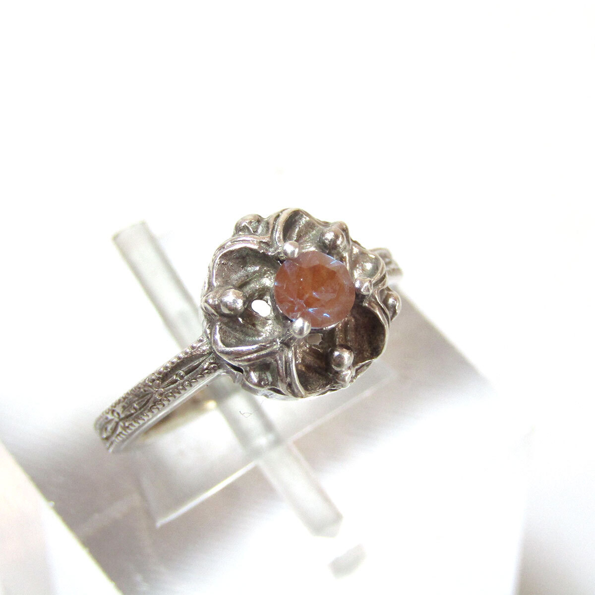 【saphiret】アンティークサフィレット リング シルバー Yahoo!オークション - Antique design Saphiret glass silver