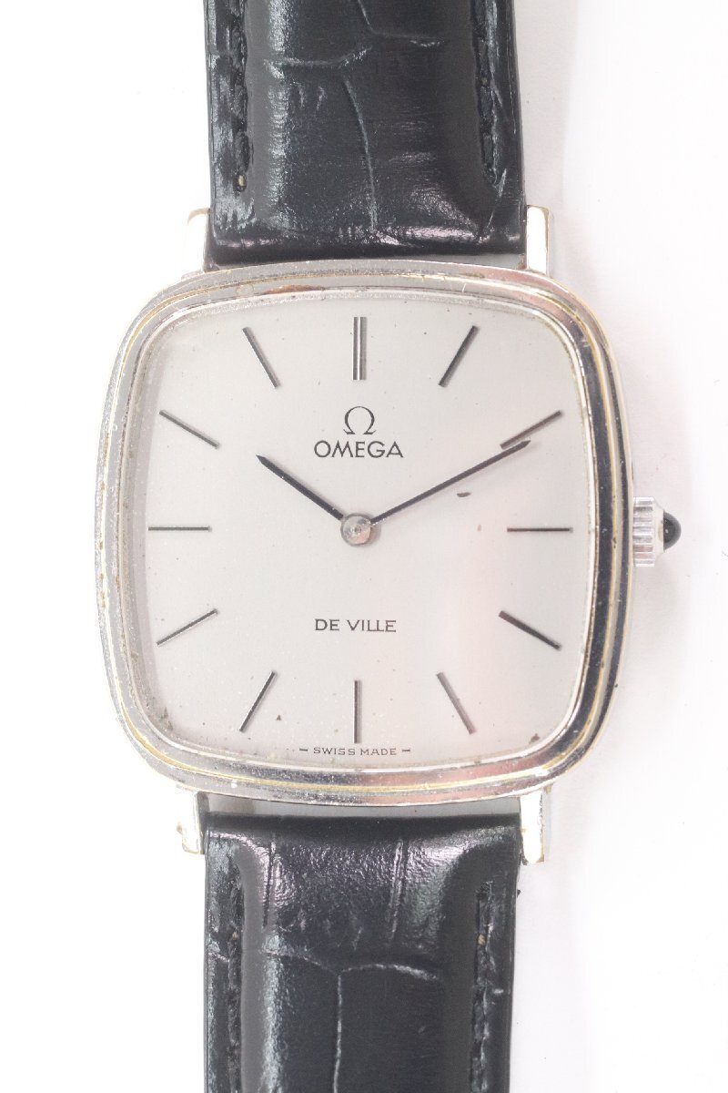 OMEGA オメガ DE VILLE デビル 111.0118 Cal.625 手巻き メンズ 腕時計 シルバーカラー 社外ベルト 稼働品 1801-HA