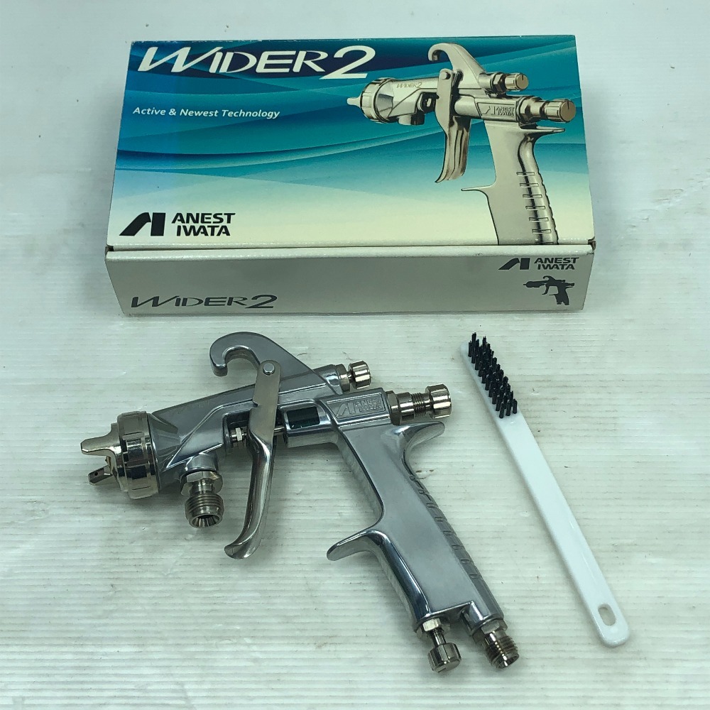 ◇◇ ANEST IWATA 工具 エアツール スプレーガン WIDER2 シルバー 未使用に近い