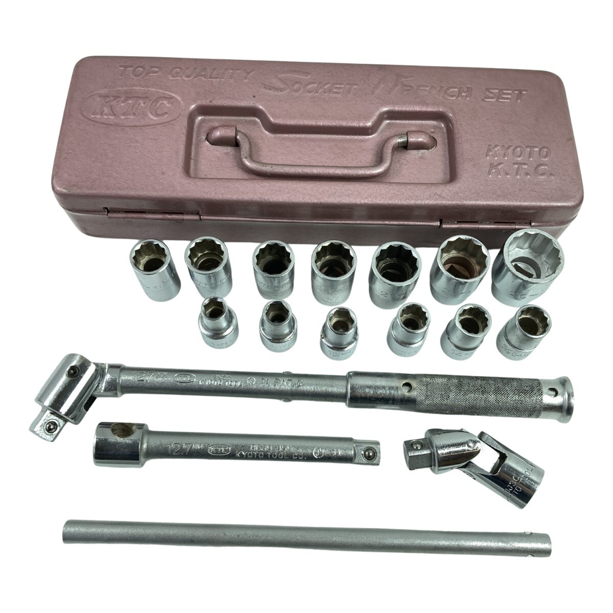 ** KTC ケーティーシー ソケットレンチセット 12.7sq 17点 ケース付 B313 傷や汚れあり