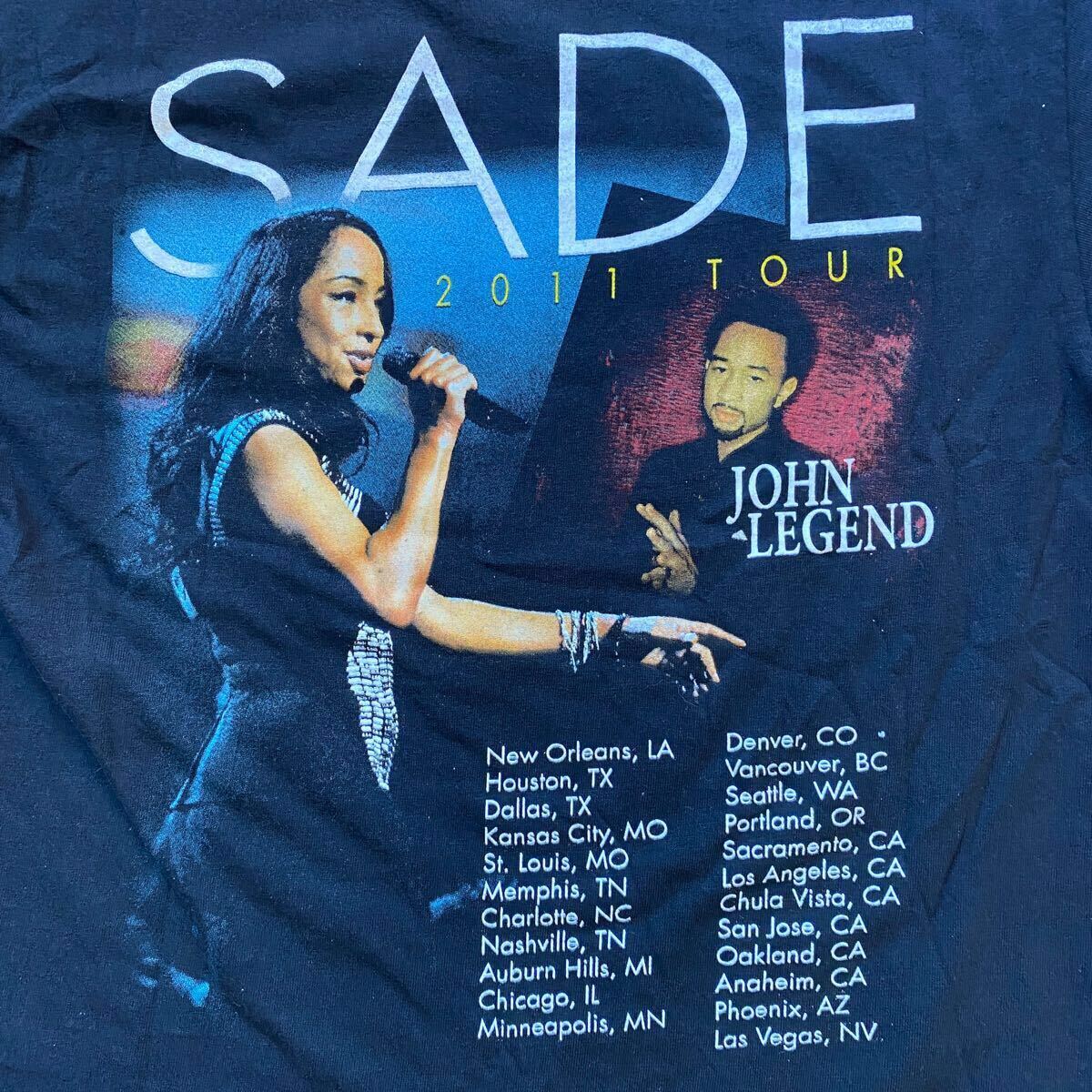 大人気 古着 Y2K 00s SADE 2011 Tour Tee S Black Soldier Of 大人気 古着 Y2K 00s SADE 2011 Tour Tee S Black Soldier Of