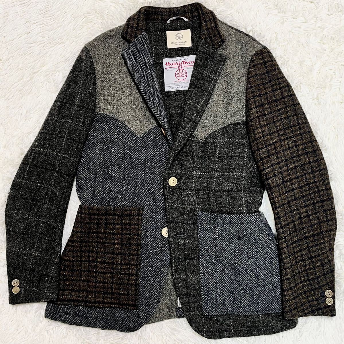 名作】BEAUTY&YOUTH×HARRIS TWEED クレイジーパターン 名作】BEAUTY&YOUTH×HARRIS TWEED クレイジーパターン