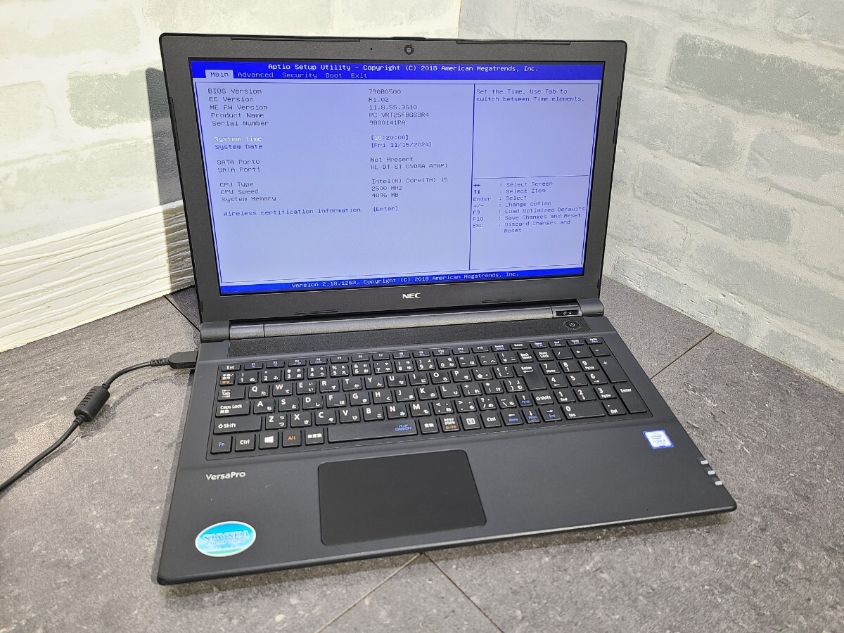 [ユニ]ノートパソコン 現状品】管1H66 NEC VersaPro VF-4 VRT25F-4 PC-VRT25FBGS3R4