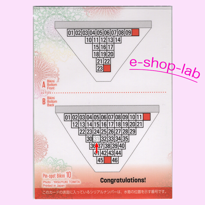 .... булавка spo бикини карта 10B: низ задний #31/46 (..)/HIT'S