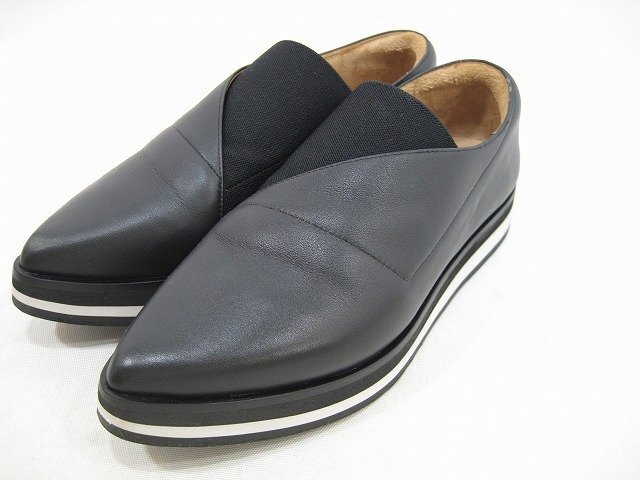 ISSEY MIYAKE×UN/ Issey Miyake × united nude wrap wedge LO slip-on shoes lady's size : 38 black 