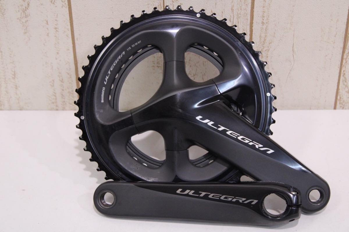 ★SHIMANO シマノ FC-R8000 ULTEGRA 170mm 52/36T 2x11s 4iiii 左足計測パワーメータークランクセット BCD:110mm 美品