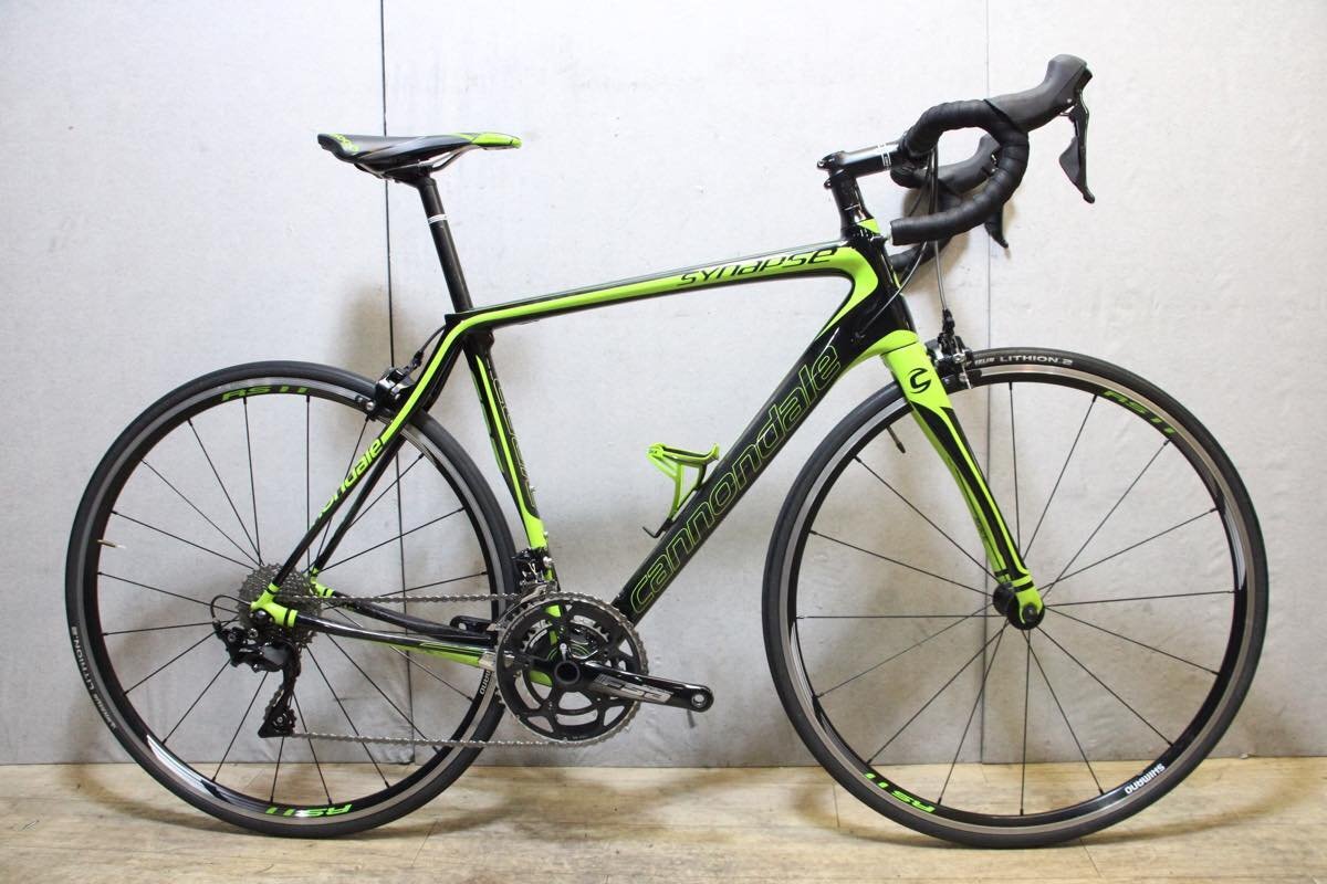 コンポカスタム!!■Cannondale キャノンデール SYNAPSE CARBON 5 フルカーボン SHIMANO 105 R7000 2X11S サイズ54 2015モデル 美品