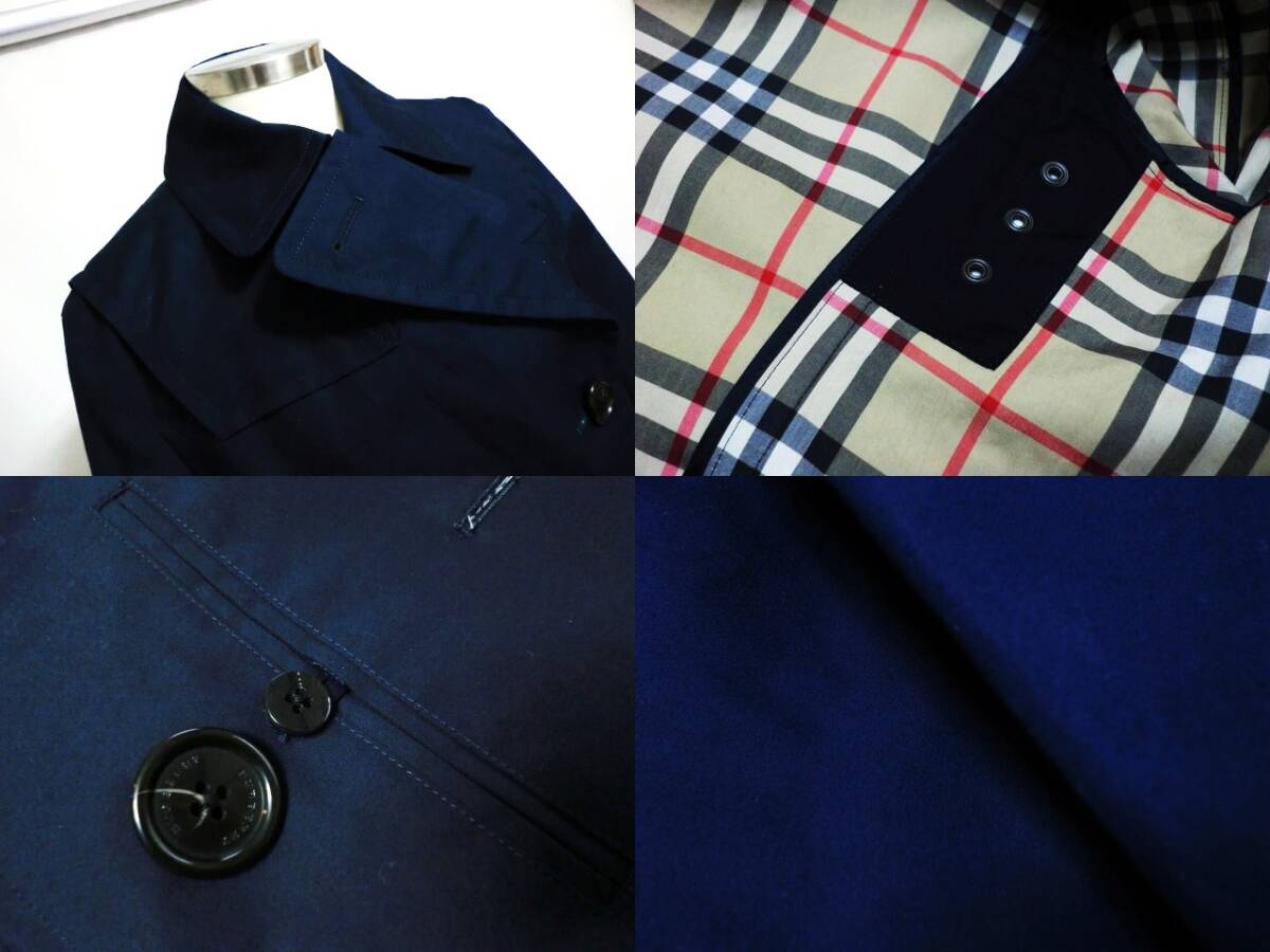 新品未使用 BURBERRY LONDON ハーフコート M ネイビー 内側ノバ 新品未使用 BURBERRY LONDON ハーフコート M ネイビー 内側ノバ
