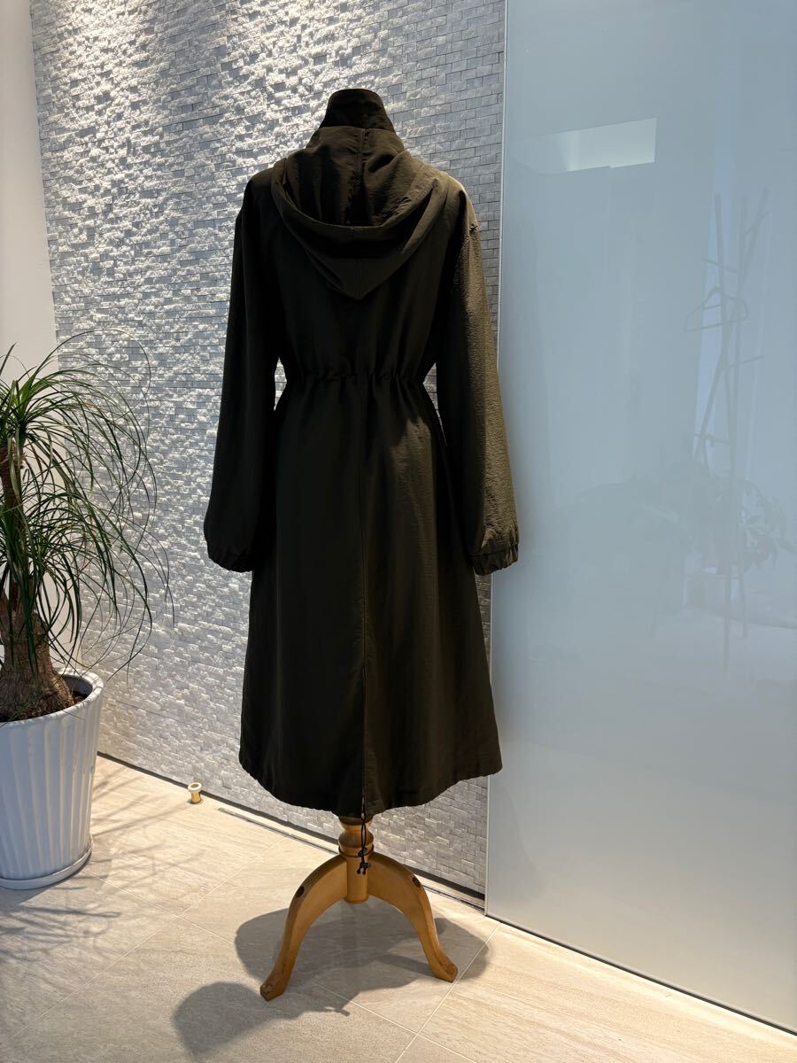 ★アーバンリサーチ URBAN RESEARCH モッズコート モスグリーン フード付き サイズフリー_画像3