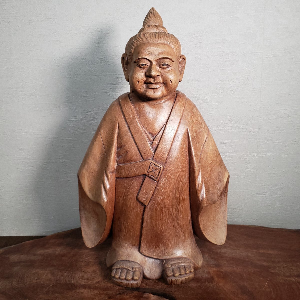 出産祝いなども豊富 井波彫刻 冨山 伝統工芸 作家 細密彫刻 H46cm 無我童子 酒井秀哲 その他