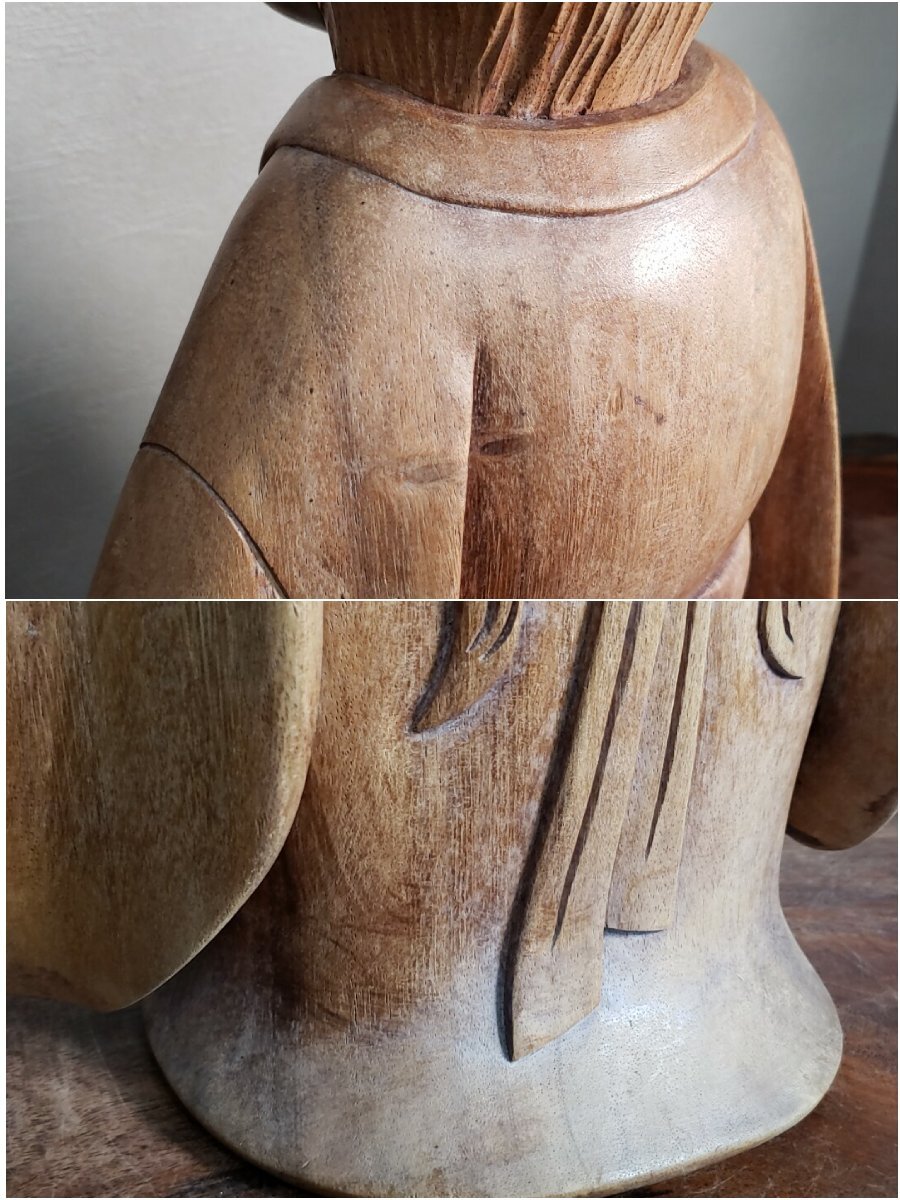 井波彫刻 酒井秀哲 無我童子 H46cm 細密彫刻 作家 伝統工芸 冨山
