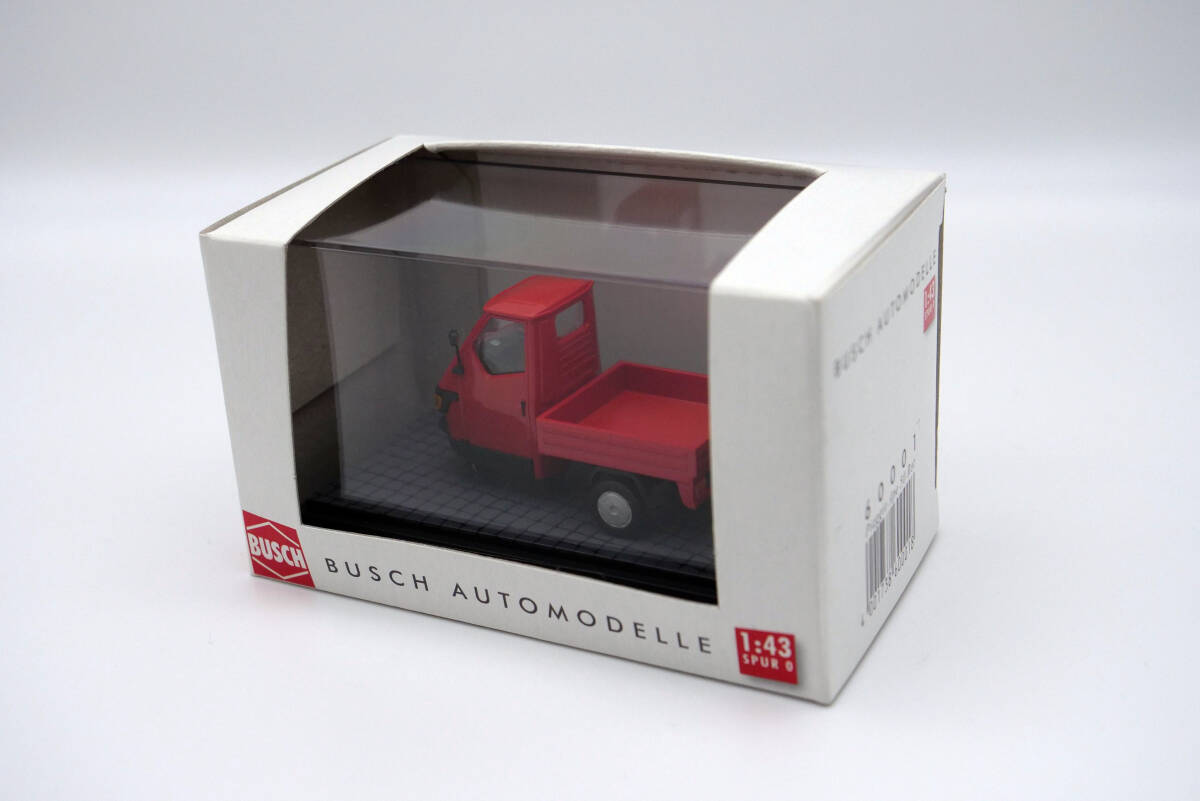 乗用車 Busch 1/43 Piaggio Ape 50 Rot