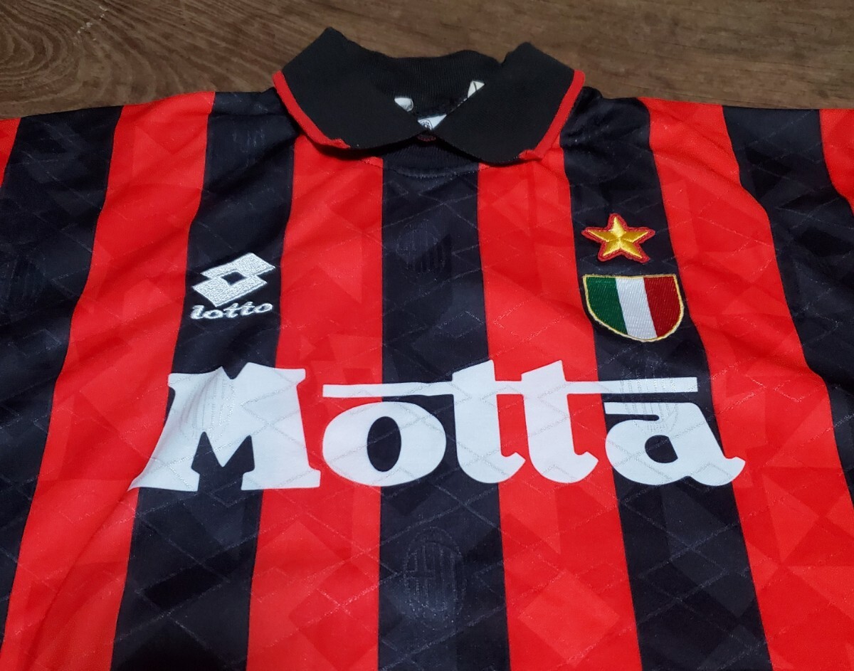 値下交渉 1993-94 セリエA 3連覇 ACミラン 長袖 Lotto MADE IN 値下交渉 1993-94 セリエA 3連覇 ACミラン 長袖 Lotto MADE IN