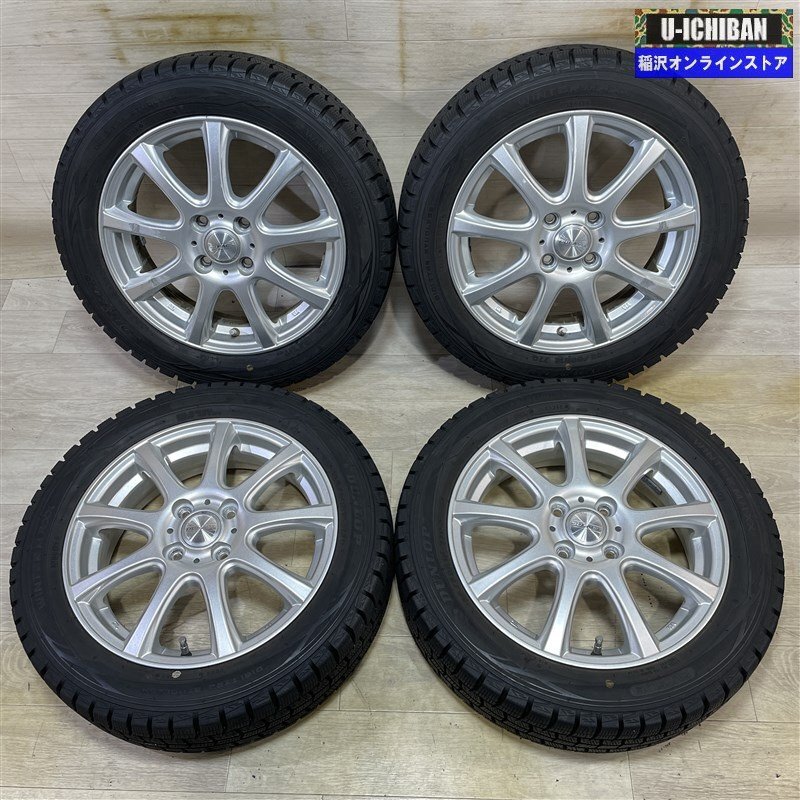 ハスラー 等 DUFACT 4.5-15+45 4H100 ダンロップ WM01 165/60R15 15インチ スタッドレス 4本セット 009