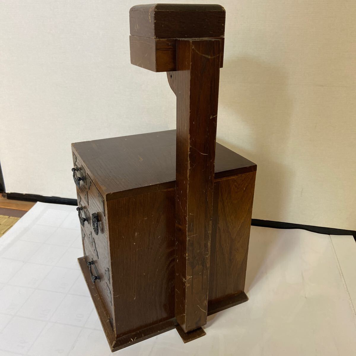 お針箱 裁縫箱 小物入れ アンティーク 昭和レトロ 古道具 小