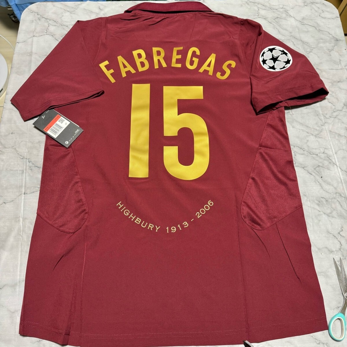 セスク・ファブレガス 紙タグ付き アーセナル ユニフォーム セスク・ファブレガス 紙タグ付き アーセナル ユニフォーム
