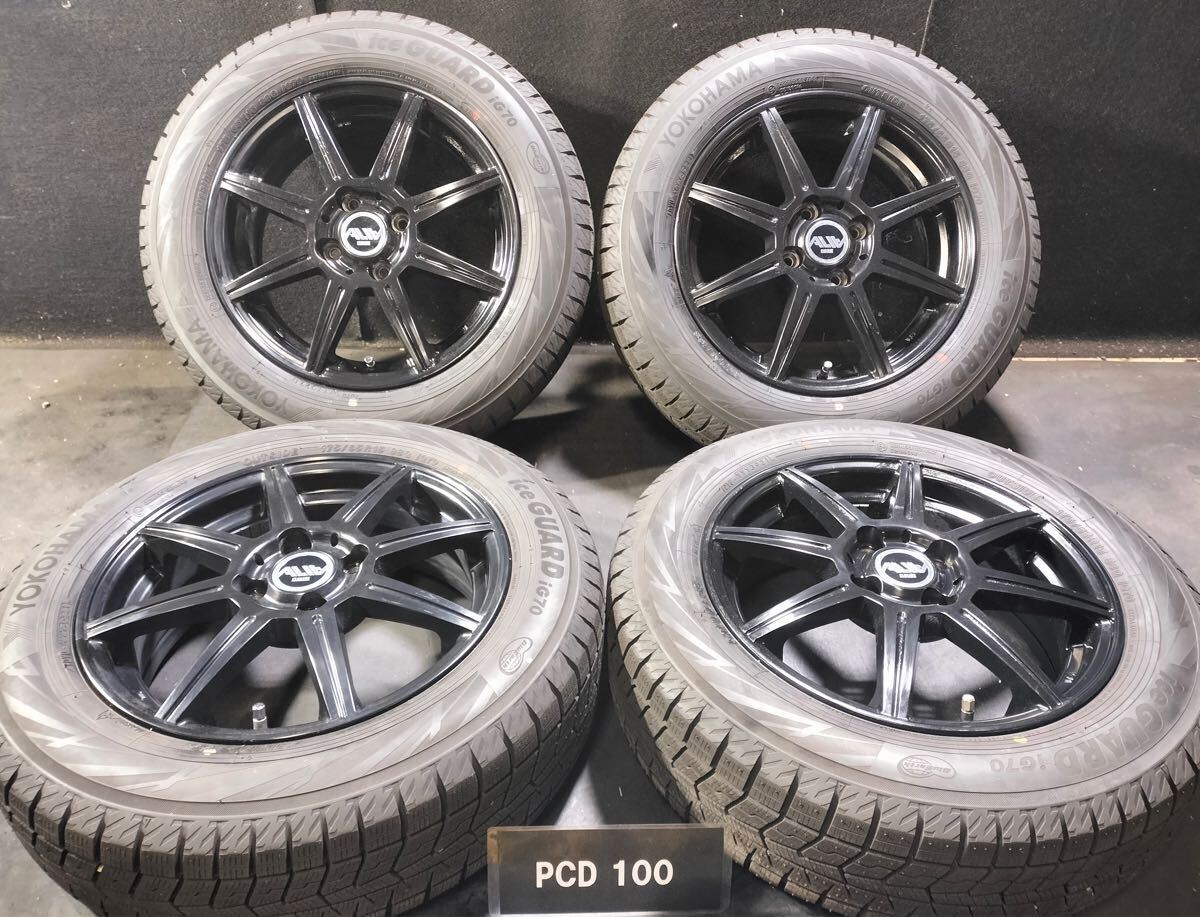 175/65R15 YOKOHAMA iG70 スタッドレス ホイール5.5J+45 100-4H 4本 アクア ヴィッツ フィット ノート スイフト デミオ 190421/667031