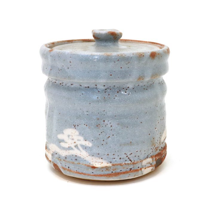 骨董品】志野焼 鼠志野 水指 一陶窯 茶道具 茶器 陶器 工芸品 古 骨董品】志野焼 鼠志野 水指 一陶窯 茶道具 茶器 陶器 工芸品 古
