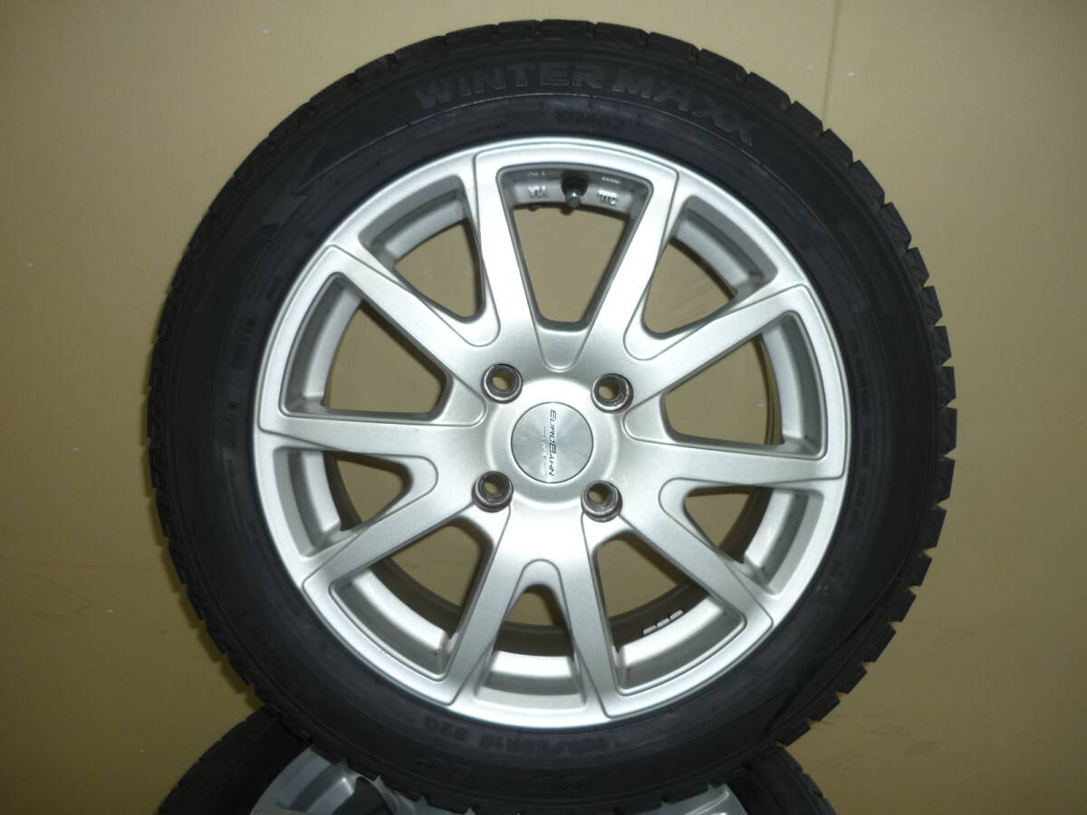 ダンロップ　WINTERMAXX WM01 185/55R15 コンパクト輸入車！　FORD フィエスタなどに！室内保管品！バリ山