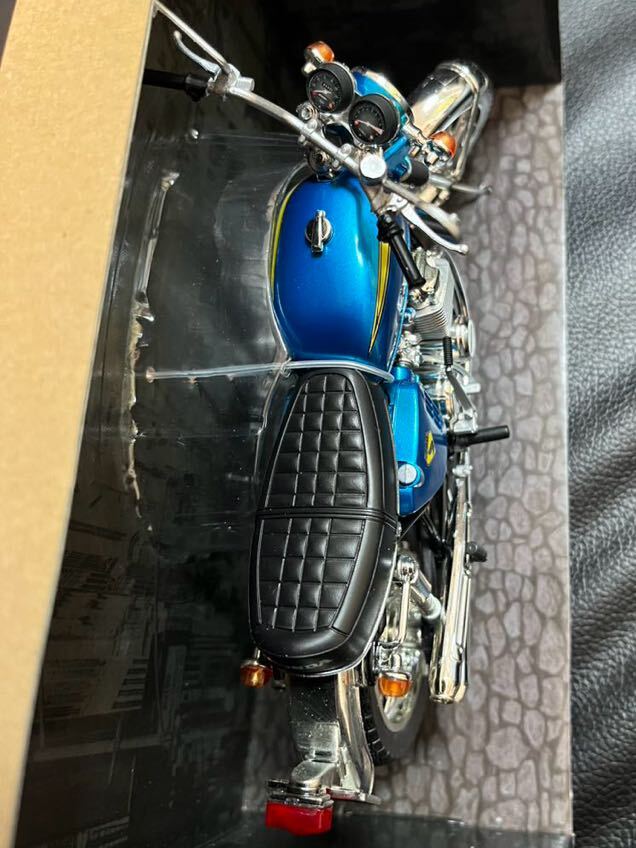 1/12 スカイネットHONDA CB750FOUR(KO) キャンディーブルー 本田 ホンダ ダイキャストバイク ミニカー オートバイ青島 完成品 アオシマ