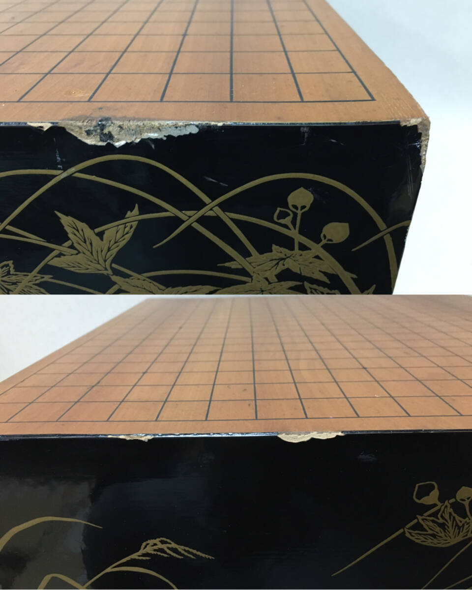 レビュー高評価の商品! 蒔絵 囲碁 C864】碁盤 秋草花 輪島塗 黒塗 囲碁