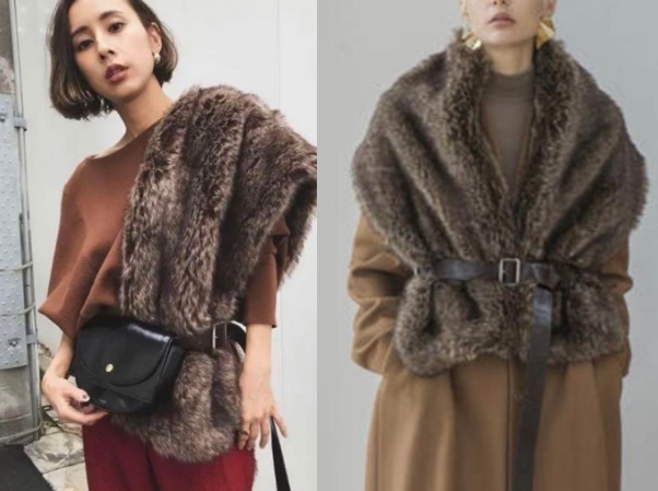 新品タグ付 アメリヴィンテージ ECO FUR SHAWL エコファーショール 新品/AMERI VINTAGE/即完売/アメリヴィンテージ/ボリューム