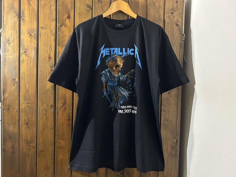 新品●メタリカ　THEIR MONEY TIPS HER SCALES AGAIN　ジャスティンビーバー 　着用 　同プリントTシャツ［XL］●メタル/ロックバンド
