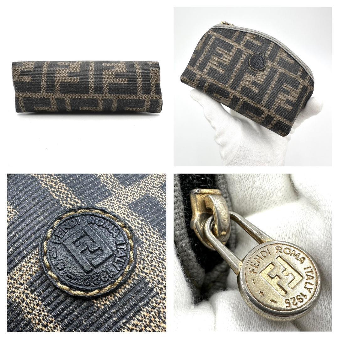 FENDI Fendi сумка бардачок Zucca Logo металлические принадлежности PVC