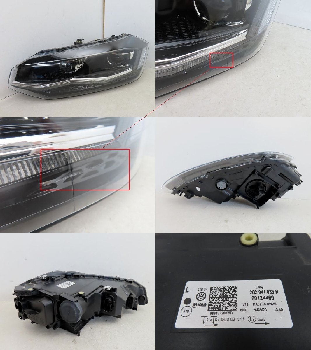 [ быстрое решение иметь ] Volkswagen Polo AWCHZ оригинальный левая передняя фара LED 2G2 941 035 (n001772)