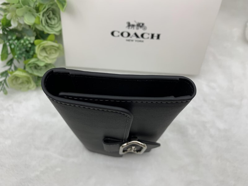 COACH 長財布 コーチ 財布 レディース カーフレザー モーガン ロゴ フラップ スリム ウォレット 三つ折り 新作 新品 未使用 CP243 C347