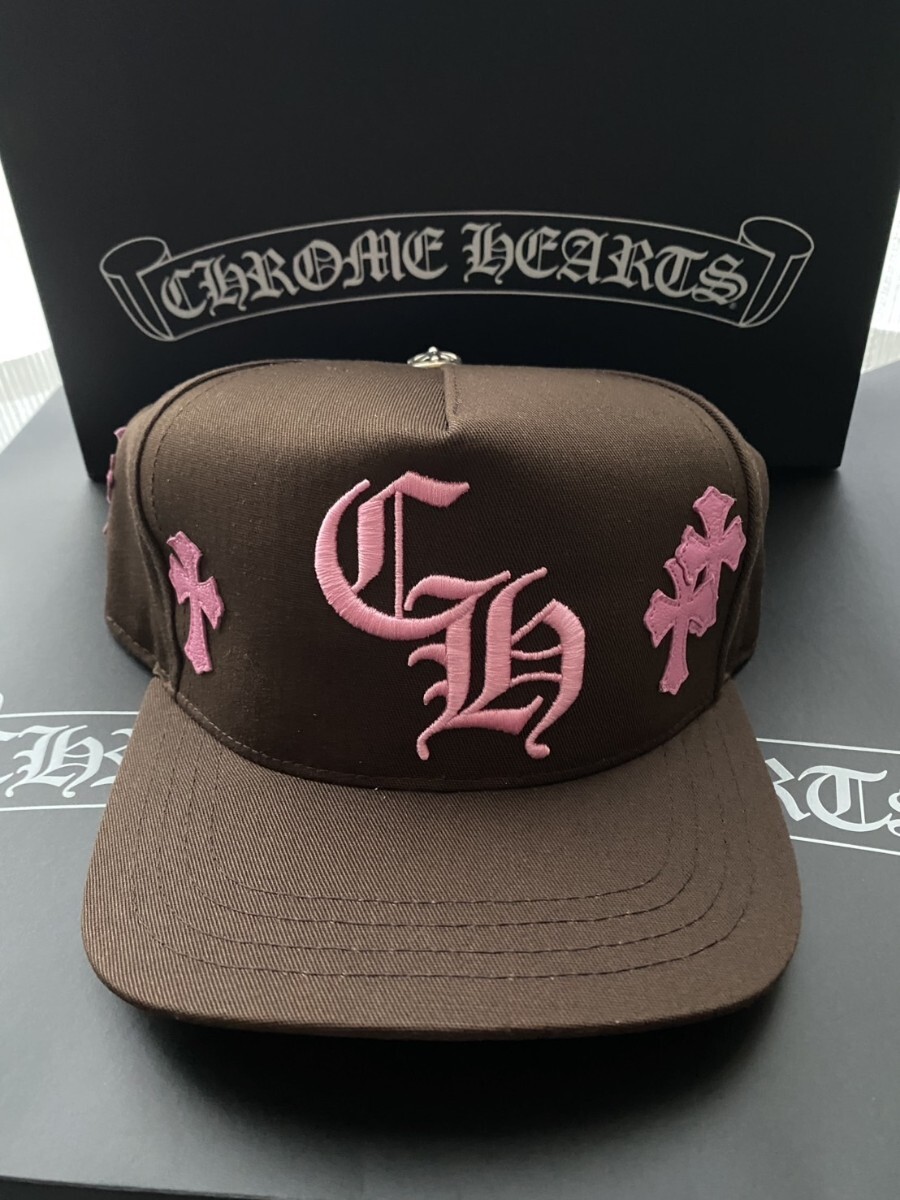 正規品 クロムハーツ CH キャップ クロス レザーパッチ 新色 正規品 クロムハーツ CH キャップ クロス レザーパッチ 新色