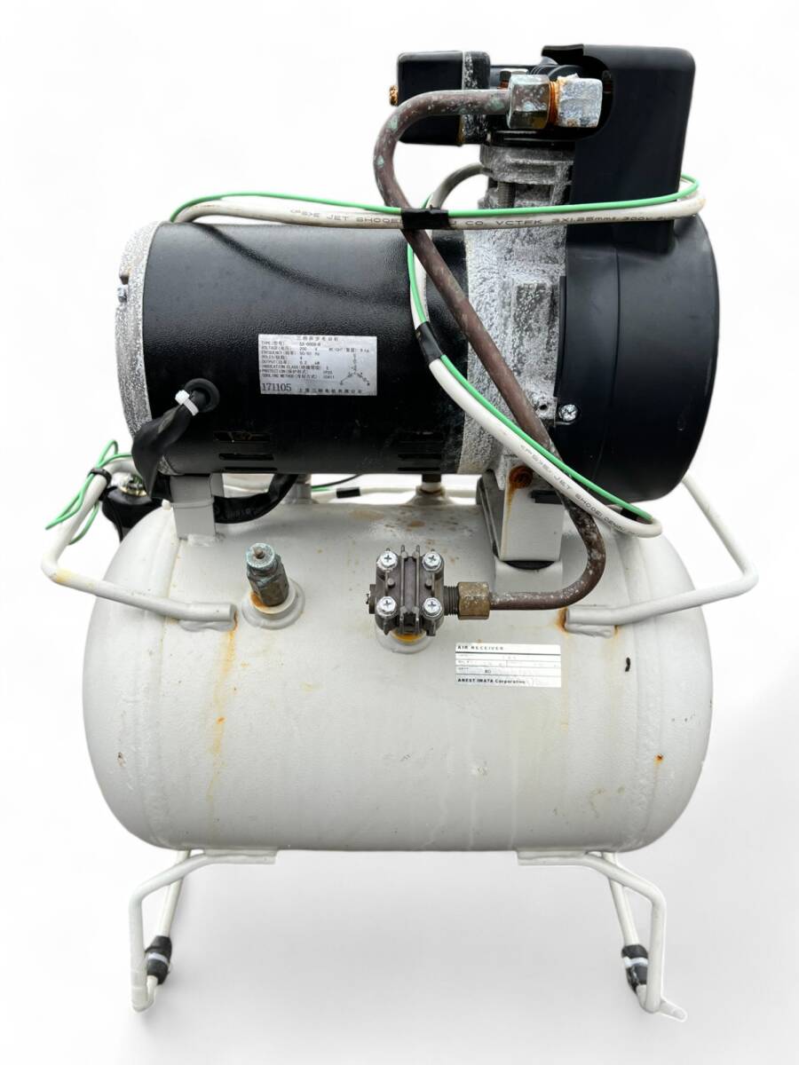 ANEST IWATA レシプロコンプレッサー TFP02C-10M オイルフリー 200V 259W/313W_画像3