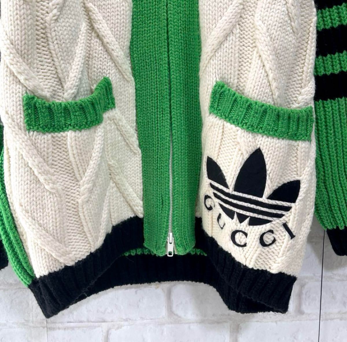 新品未使用】GUCCI adidas グッチカーディガンニットセーター 新品未使用】GUCCI adidas グッチカーディガンニットセーター