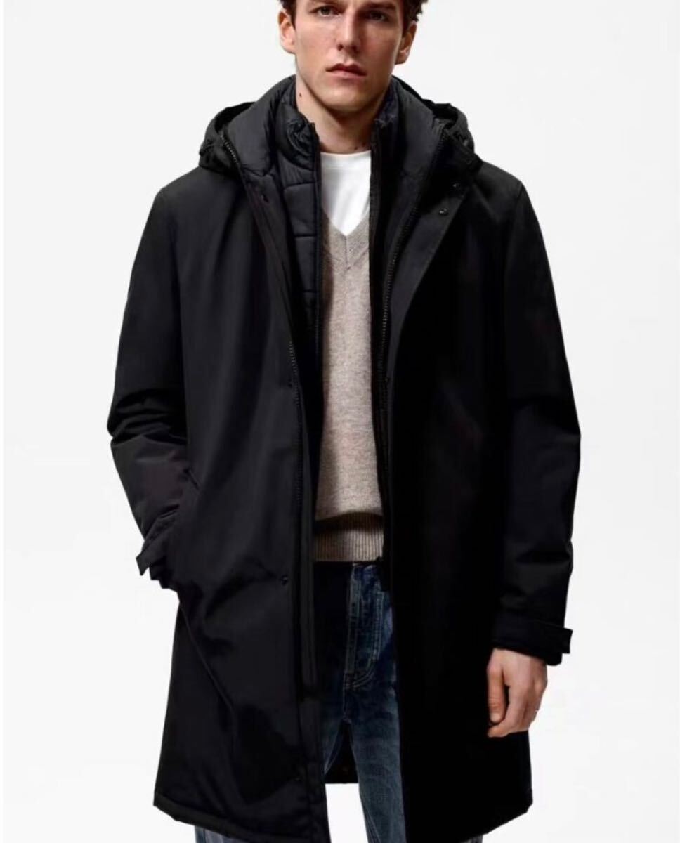 ZARA】WATER AND WIND PROTECTION HOODED BELTED PUFFER JACK