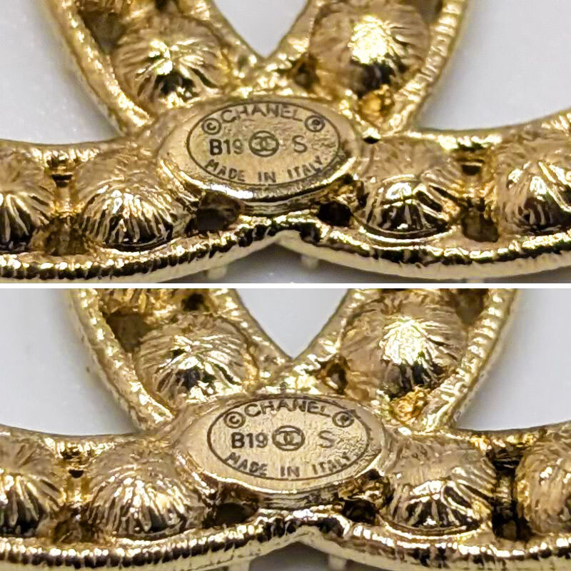 CHANEL シャネル　ココマーク ラインストーン ピアス B19 S　アクセサリー 25mm　中古美品　送料無料??！