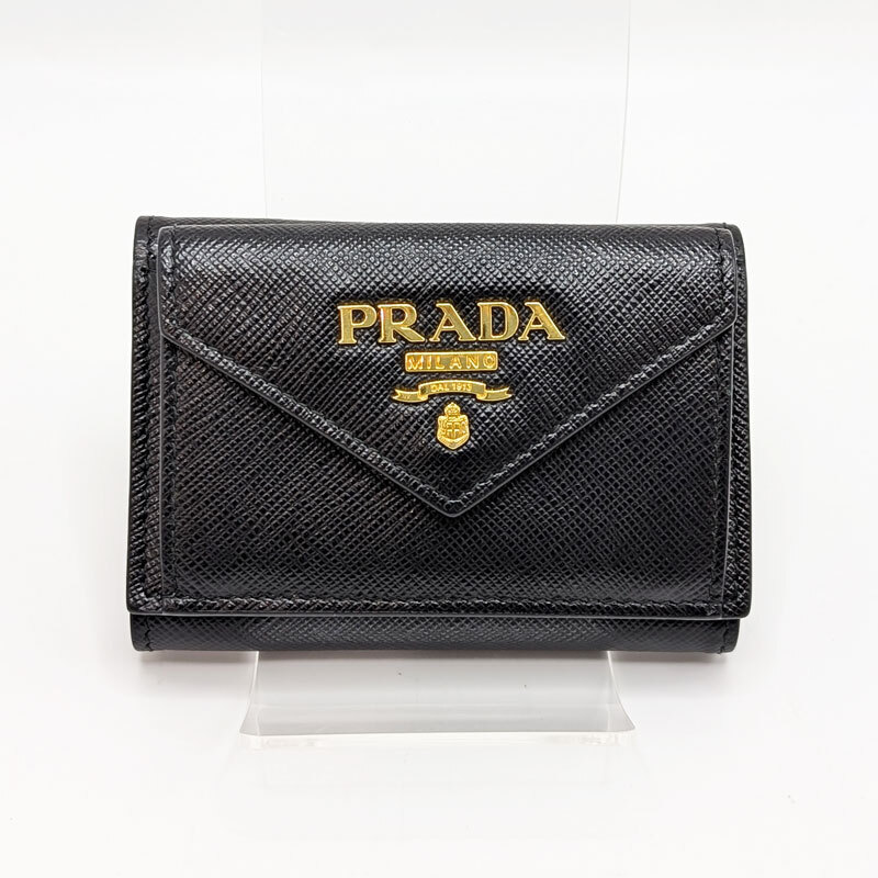 PRADA プラダ 財布 三つ折り 小銭入れ コインケース　1MH021　サフィアーノ　コンパクトウォレット 本革 送料無料！