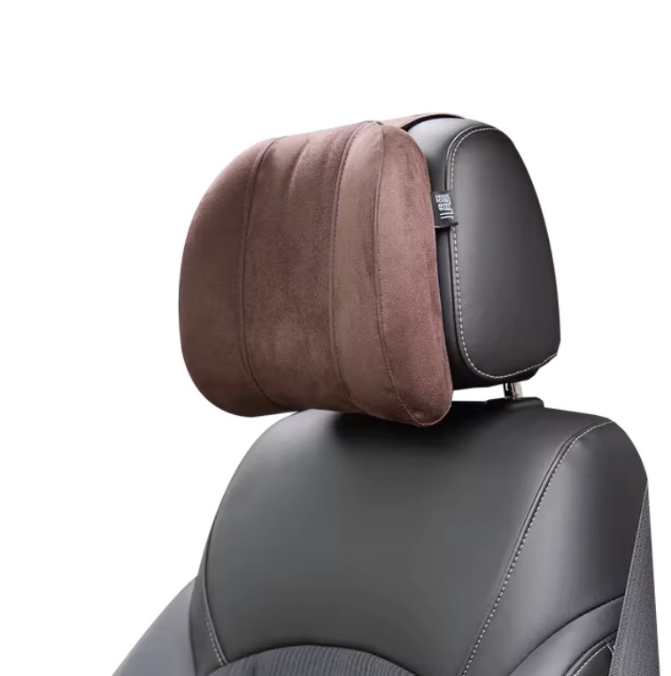 Forbell 車用ヘッドレスト ネックピロー スエード生地 メモリーフォーム クッション_画像9