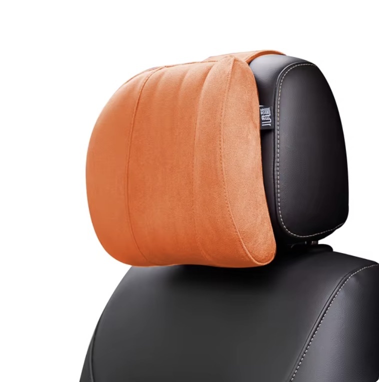 Forbell 車用ヘッドレスト ネックピロー スエード生地 メモリーフォーム クッション_画像7