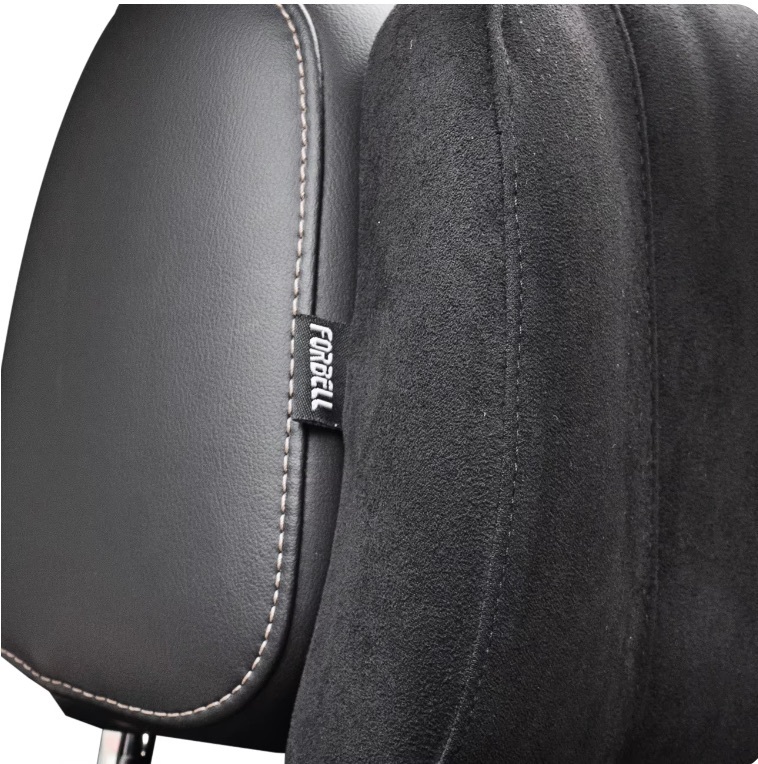 Forbell 車用ヘッドレスト ネックピロー スエード生地 メモリーフォーム クッション_画像1