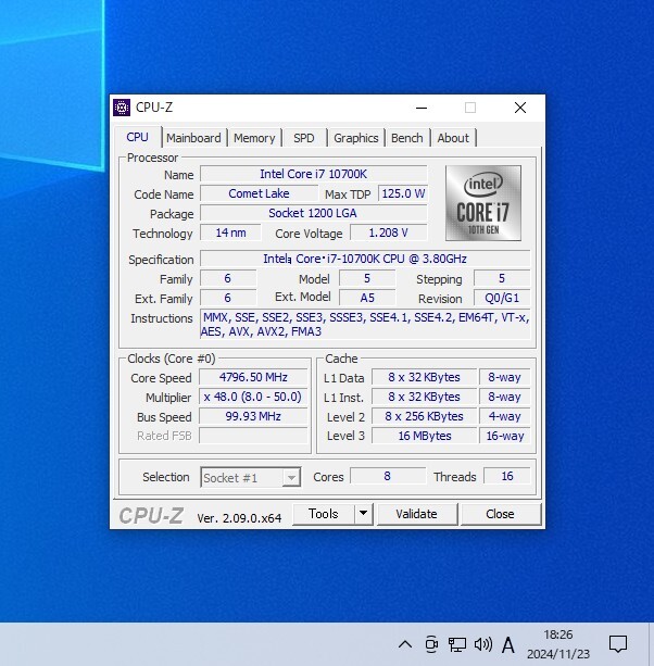 CPU Intel Core i7 10700K 3 8GHz 8コア16スレッド CometLake CPU Intel Core i7 10700K 3 8GHz 8コア16スレッド CometLake