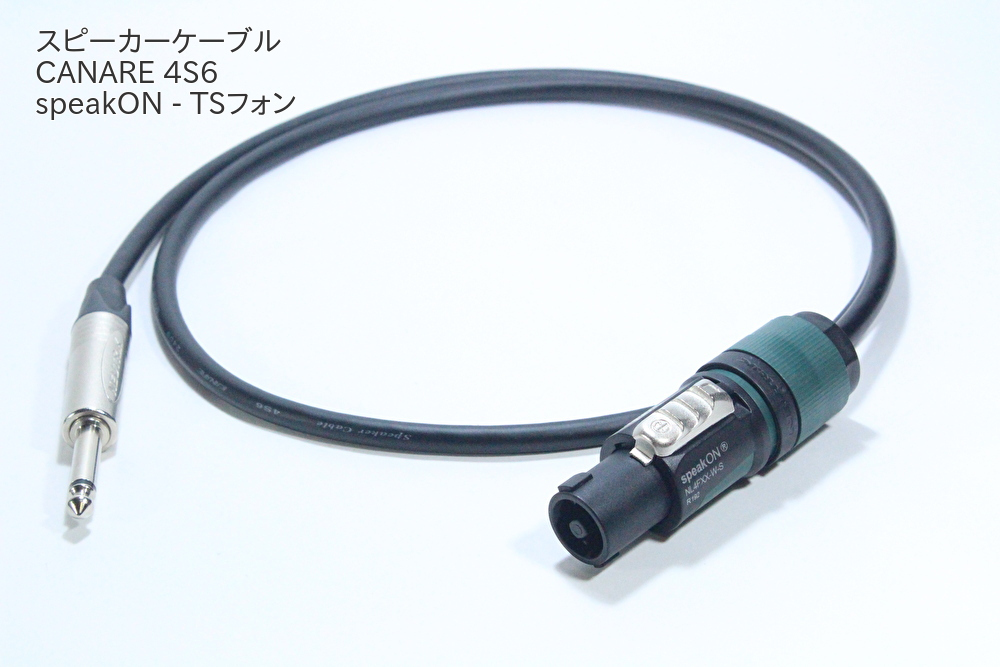 スピーカーケーブル CANARE 4S6標準　変換ケーブル　カナレ　NEUTRIK　PA　黒