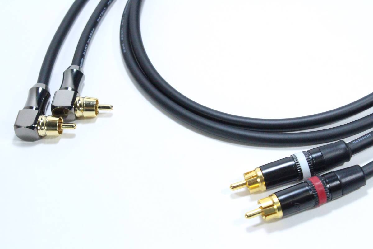 RCAケーブル MOGAMI 2524【 0.5m / RCA-RCA(L型) / ペア 】オーディオ　ライン　REAN　ステレオ　音響　モガミ