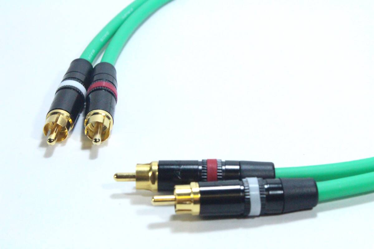 RCAケーブル　CANARE L-4E6S Green【5m / RCA-RCA / ペア 】カナレ　オーディオ　ステレオ　ラインケーブル　REAN 緑　カーオーディオ