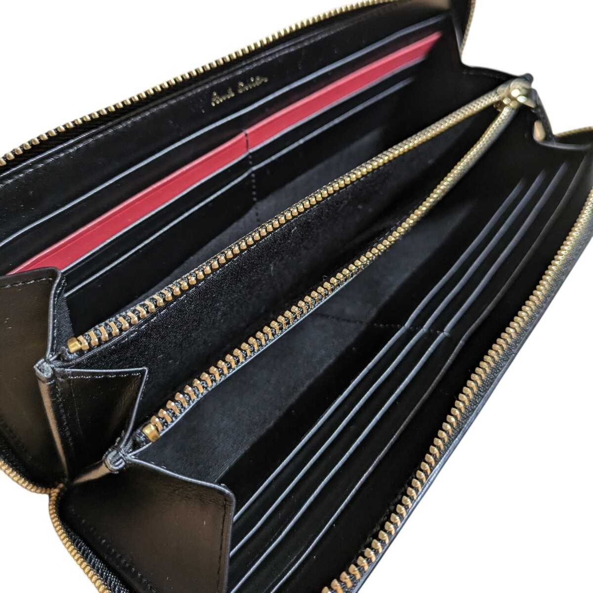 新品【ポールスミス】本革 PSレターズ ラウンドファスナー長財布 ロングウォレット 黒 v3491 ✨美品✨ポールスミス 長財布 PSレターズ ラウンドファスナー マルチ